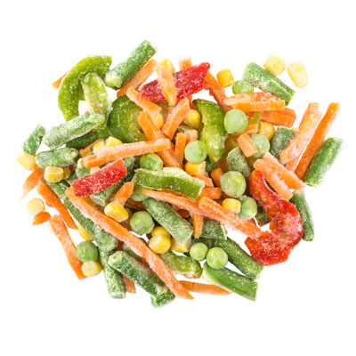 Fruits, vegetables, fries and spices 